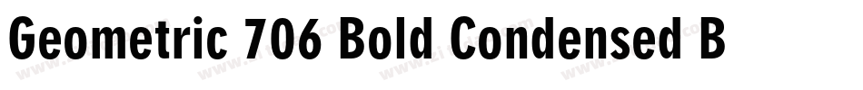 Geometric 706 Bold Condensed BT字体转换